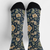 Eleganter blühender botanischer Schwung Socken (Oben)