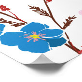 Eleganter blühender Garten mit Blumen in kleiner H Poster (Ecke)
