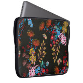 Eleganter blühender Garten mit Blumen und Schmette Laptopschutzhülle (Vorne Rechts)