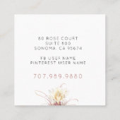 Eleganter blühender Kakteen Blooming Telefonnummerkarte (Rückseite)