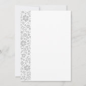 Eleganter blühender Rahmen Hochzeit Einladung Rot (Rückseite)