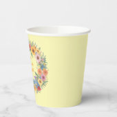 Eleganter blühender romantischer blumenfarbener Kr Pappbecher (Links)