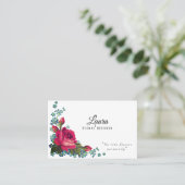 Eleganter Blume-Designer Visitenkarte (Stehend Vorderseite)