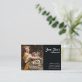 Eleganter Blume Shop Visitenkarte (Stehend Vorderseite)