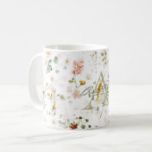 Eleganter Blumen-Garten-Monogramm Kaffeetasse (Vorderseite Links)