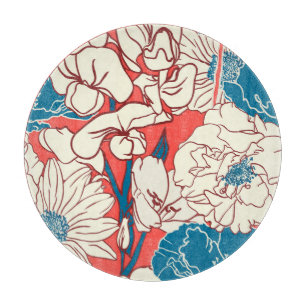 Eleganter Blumen Garten: Vintage nahtloses Design Schneidebrett