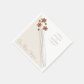 Eleganter Blumen Herbst zwei Seiten Hochzeit Serviette (Ecke)