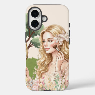 Eleganter Blumen-Mädchen-Case, Apple iPhone 16, Ro 16 Hülle