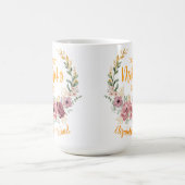Eleganter Blumen-Muttertags-Personalisierter Beche Kaffeetasse (Mittel)