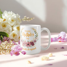 Eleganter Blumen-Muttertags-Personalisierter Beche
