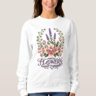 Eleganter Blumen-Sweatshirt für Damen Sweatshirt