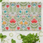 Eleganter Blumen-Tableau-Stil Geschirrtuch (Gefaltet)