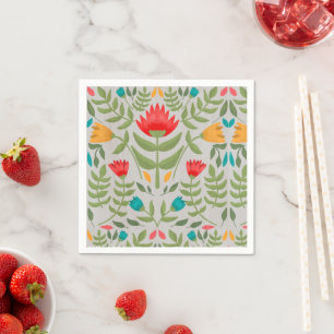 Eleganter Blumen-Tableaustil Serviette
