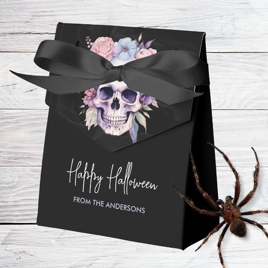 Eleganter Blumen- und Skulpturenhalloween Geschenkschachtel