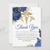 Eleganter Blumenarzt Dankeschön-Karte Dankeskarte (Vorderseite)