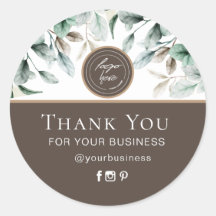 Eleganter Blumenaufkleber in Aquarellfarben