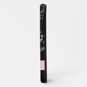 Eleganter Blumenblätterblättriger schwarzrosa blüh Case-Mate iPhone Hülle (Hinten/Links)