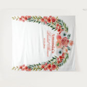 Eleganter Blumenbogen Brautparty Foto Hintergrund Wandteppich (Vorderseite (Horizontal))