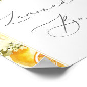 Eleganter Blumenbogen Lemonade Bar Poster (Ecke)