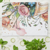 Eleganter Blumenboho Geschirrtuch (Gefaltet)