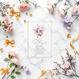 Eleganter Blumenbow "Extravagant One" Erster Gebur Acryleinladungen