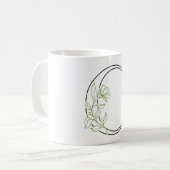 Eleganter Blumenbrief C - Minimalistischer botanis Kaffeetasse (Vorderseite Links)