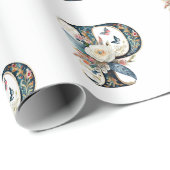 Eleganter Blumenbrief P Geschenkpapier (Rolleneckpunkt)