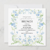 Eleganter Blumenbrunch Abschluss Einladung (Vorderseite)