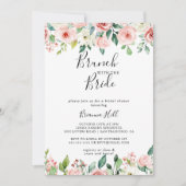 Eleganter Blumenbrunch mit Brautdusche Einladung (Vorderseite)