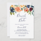 Eleganter Blumenbrunch mit Brautdusche Einladung (Vorderseite)