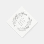 Eleganter Blumencocktail an der Rezeption Grau Serviette (Ecke)