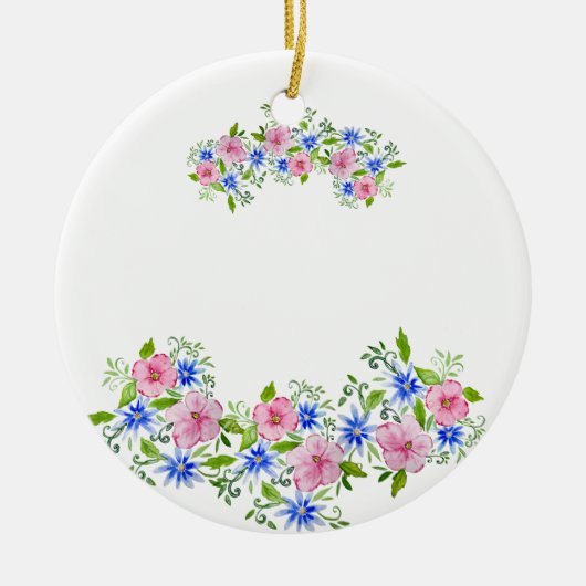 Eleganter Blumencoffe Keramik Ornament (Vorne)