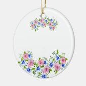 Eleganter Blumencoffe Keramik Ornament (Links)