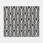 Eleganter Blumendampfer, nahtloser Jugendstil-Patt Fleecedecke (Vorderseite (Horizontal))