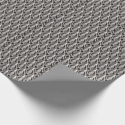 Eleganter Blumendampfer, nahtloser Jugendstil-Patt Geschenkpapier (Ecke)