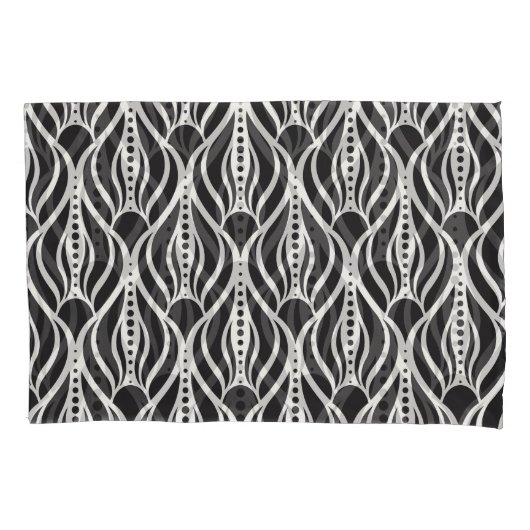 Eleganter Blumendampfer, nahtloser Jugendstil-Patt Kissenbezug (Vorderseite)