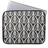 Eleganter Blumendampfer, nahtloser Jugendstil-Patt Laptopschutzhülle (Vorderseite)