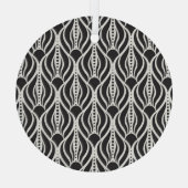 Eleganter Blumendampfer, nahtloser Jugendstil-Patt Ornament Aus Glas (Rückseite)