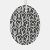 Eleganter Blumendampfer, nahtloser Jugendstil-Patt Ornament Aus Glas (Vorderseite Rechts)