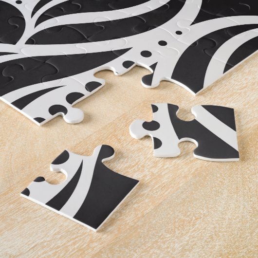 Eleganter Blumendampfer, nahtloser Jugendstil-Patt Puzzle (Seite)