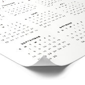 Eleganter Blumendesign Beige Blume Kalender Poster (Ecke)