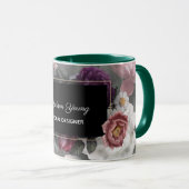 Eleganter Blumendesigner individuell Tasse (VorderseiteRechts)