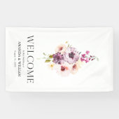 Eleganter Blumenempfang Banner (Horizontal)