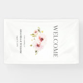 Eleganter Blumenempfang Banner (Horizontal)