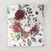 Eleganter Blumenempfang reserviert Tabelle Platzkarte (Innenseite Aufgefaltet)