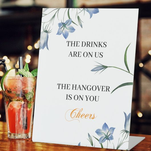 Eleganter Blumenempfang Sockelschild