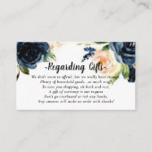 Eleganter Blumenfonds anstelle von Geschenkfonds-K Begleitkarte (Vorderseite)