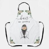 Eleganter Blumengarten Braid Hair Salon Schürze (Vorderseite)