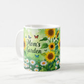 Eleganter Blumengarten der Blume Mama Kaffeetasse (Vorderseite Links)