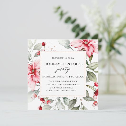 Eleganter Blumengarten Einladung (Stehend Vorderseite)